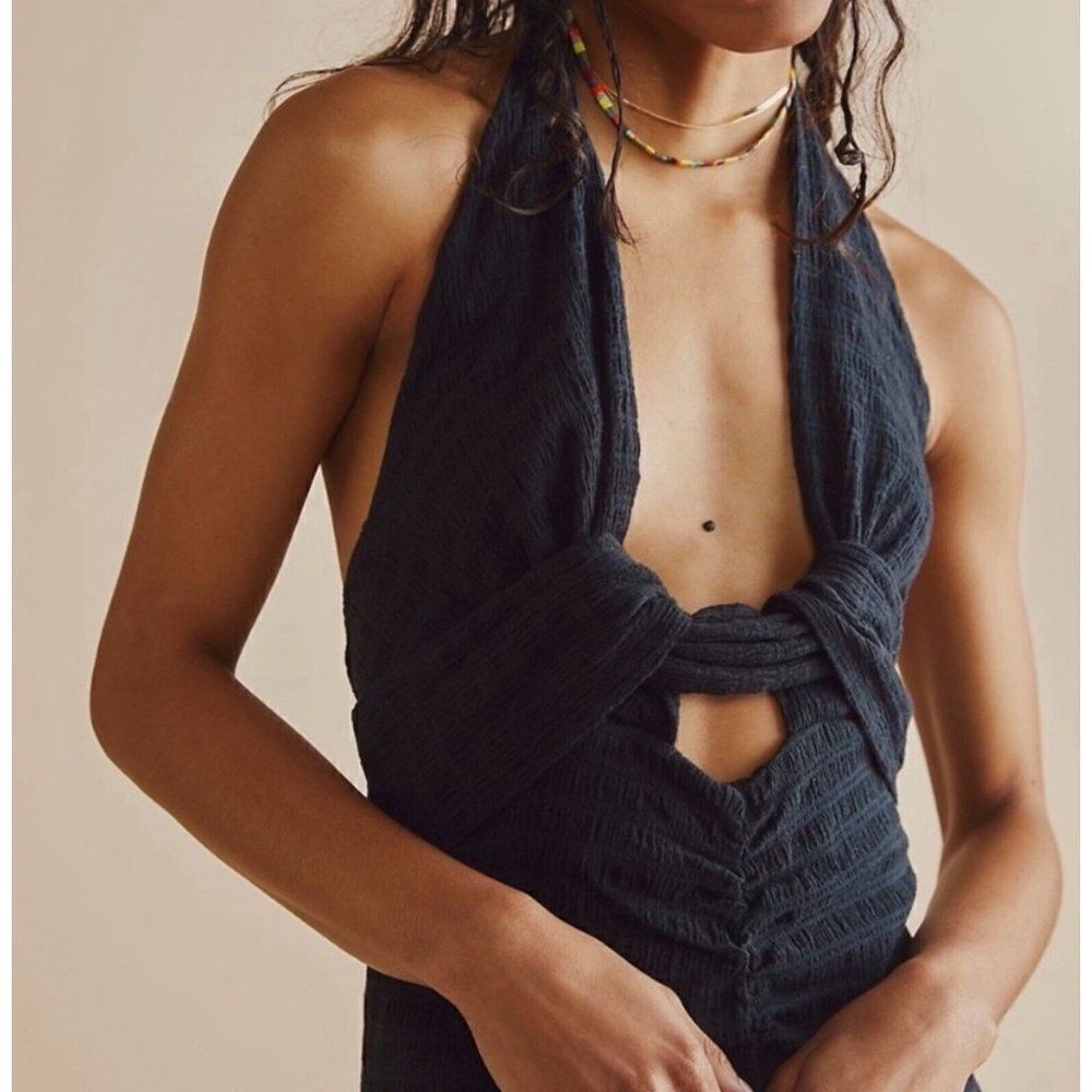 NWT FREE PEOPLE ENDLESS SUMMER NYA MAXI DRESS IN BLACK - Picture 4 of 5